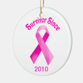 Borstkanker Roze lintOrnament Keramisch Ornament (Links)