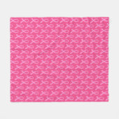 Borstkanker roze lintpatroon fleece deken (Voorkant (Horizontaal))