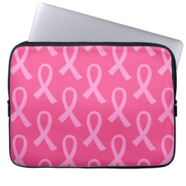 Borstkanker roze lintpatroon laptop sleeve