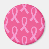Borstkanker roze lintpatroon magneet (Voorkant)