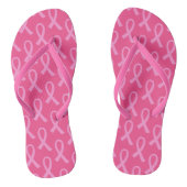 Borstkanker roze lintpatroon teenslippers (Voetbed)