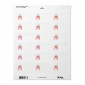 Borstkanker Roze Penguin Etiket (Full Sheet)