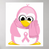 Borstkanker Roze Penguin Poster (Voorkant)
