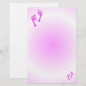 Borstkanker Roze Prints Briefpapier (Voorkant / Achterkant)