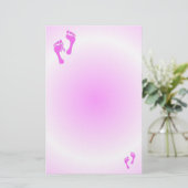 Borstkanker Roze Prints Briefpapier (Staand voorkant)