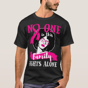 Borstkanker Roze Ribbon African American Black T-shirt