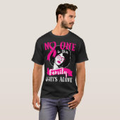 Borstkanker Roze Ribbon African American Black T-shirt (Voorkant volledig)
