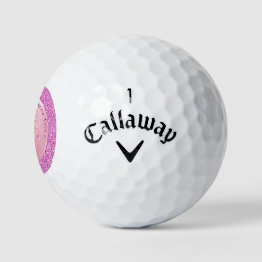 Borstkanker Roze ribbon Golf Balls Golfballen (Logo)