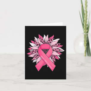 Borstkanker Roze ribbon Sunflower Breast Cancer Kaart