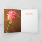 Borstkanker Roze Rose Kaart (Binnen)