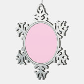 Borstkanker sensibiliserend licht roze schattig tin sneeuwvlok ornament (Rechts)