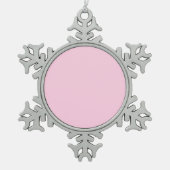 Borstkanker sensibiliserend licht roze schattig tin sneeuwvlok ornament (Voorkant)