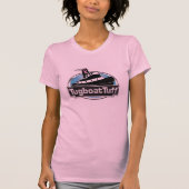 Borstkanker sensibiliserend roze lintboktuif t-shirt (Voorkant)