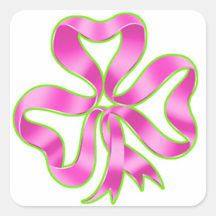 Borstkanker Shamrock-lint Vierkante Sticker
