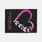 Borstkanker Shirt 1 Fleece Deken (Voorkant (Horizontaal))