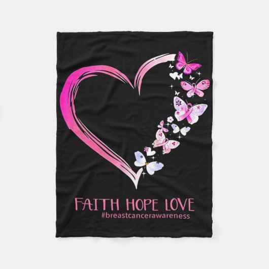 Borstkanker Shirt 1 Fleece Deken (Voorkant)