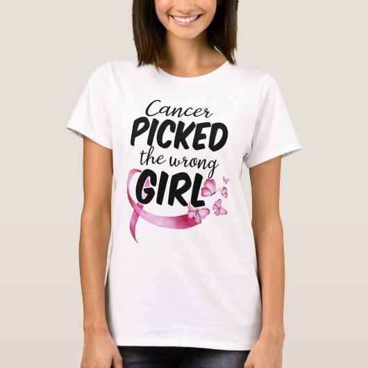 Borstkanker - Shirt kanker die de baarmoeder heeft (Voorkant)