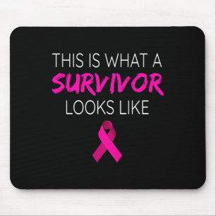 Borstkanker Shirt Survivor Pink Ribbon Muismat