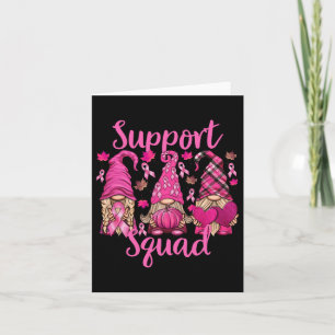 Borstkanker Shirt voor vrouwen Gnomes Support Squa Kaart