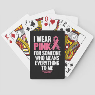 Borstkanker Shirten voor familieborst C Pokerkaarten