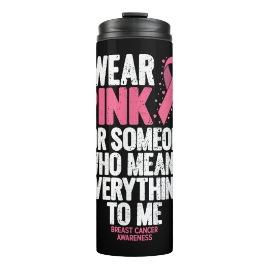 Borstkanker Shirten voor familieborst C Thermosbeker (Voorkant)