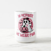 Borstkanker Shirten Vrouwen Halloween In Oktober W Koffiemok (Center)