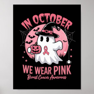 Borstkanker Shirten Vrouwen Halloween Oktober Draa Poster