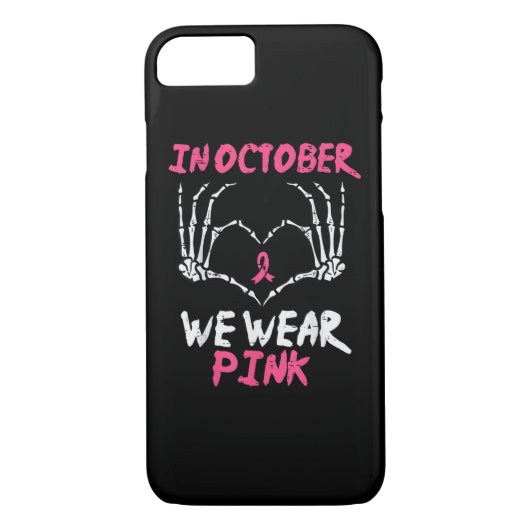 Borstkanker Skelet Hand Hart We Draag Vrouwen Case-Mate iPhone Case (Achterkant)
