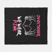 Borstkanker Skelet Hand Hart We Draag Vrouwen Fleece Deken (Voorkant (Horizontaal))