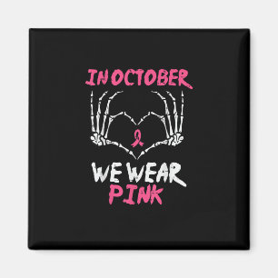 Borstkanker Skelet Hand Hart We Draag Vrouwen Magneet