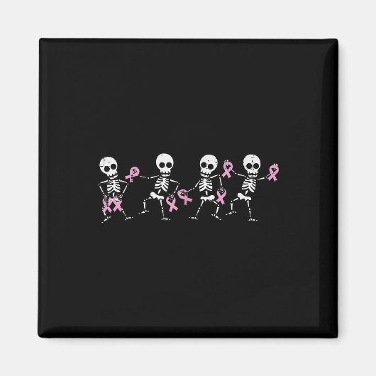 Borstkanker Skeletten Dansen Bewustzijn Mannen Vro Magneet (Voorkant)