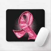 Borstkanker Slogan Watermark Ribbon Muismat (Met muis)