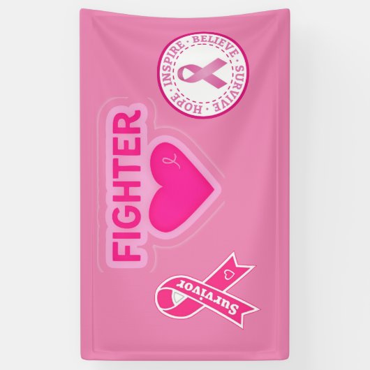 Borstkanker Spandoek (Verticaal)