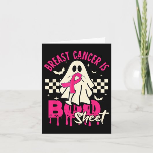 Borstkanker Spook Halloween Borstkanker Bewustzijn Kaart (Voorkant)
