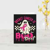Borstkanker Spook Halloween Borstkanker Bewustzijn Kaart (Gele Bloem)