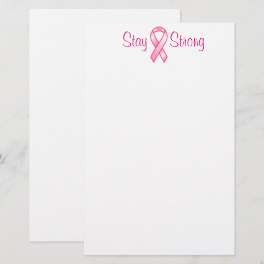 Borstkanker: sterke koolstofstank briefpapier (Voorkant / Achterkant)