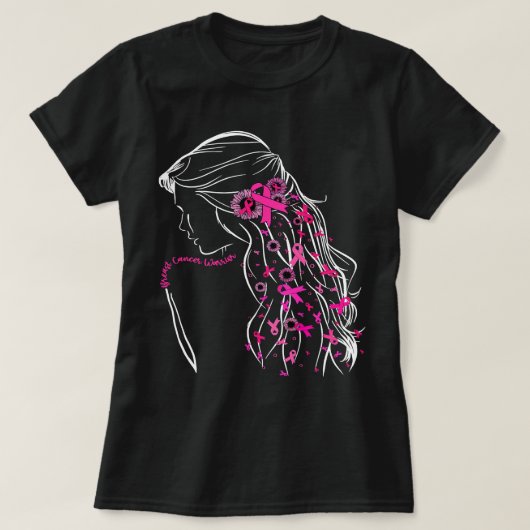 Borstkanker Sterke vrouwen Roze Ribbon Sun T-shirt (Design voorkant)