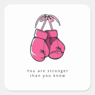 Borstkanker Steun Cadeaus Kanker Vrouwen Beterscha Vierkante Sticker
