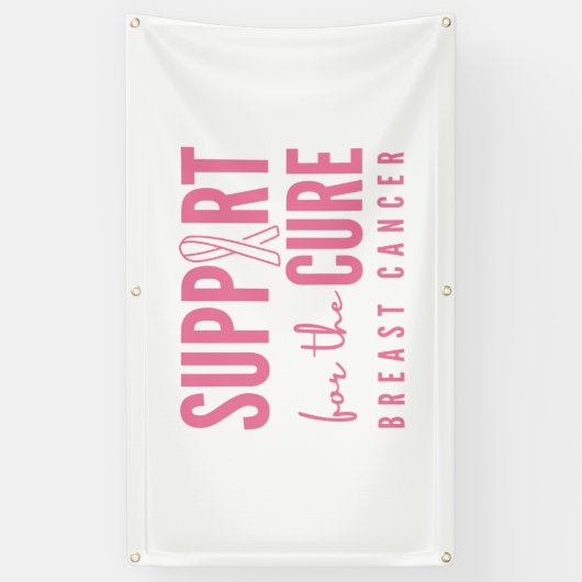 borstkanker steun genezen Banner Outdoor Sign (Verticaal)