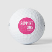borstkanker steun genezen Golf Ballen Roze (Voorkant)