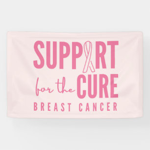 borstkanker steun genezen roze banner groot teken