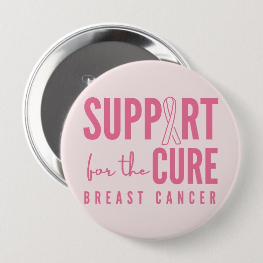 borstkanker steun genezen roze Button (Voorkant /achterkant)