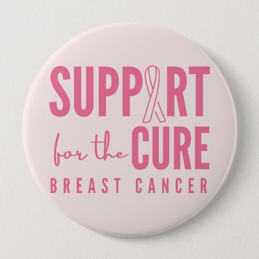 borstkanker steun genezen roze Button (Voorkant)