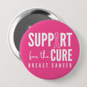 borstkanker steun genezen roze Buttonnen Ronde Button 4,0 Cm (Voorkant /achterkant)