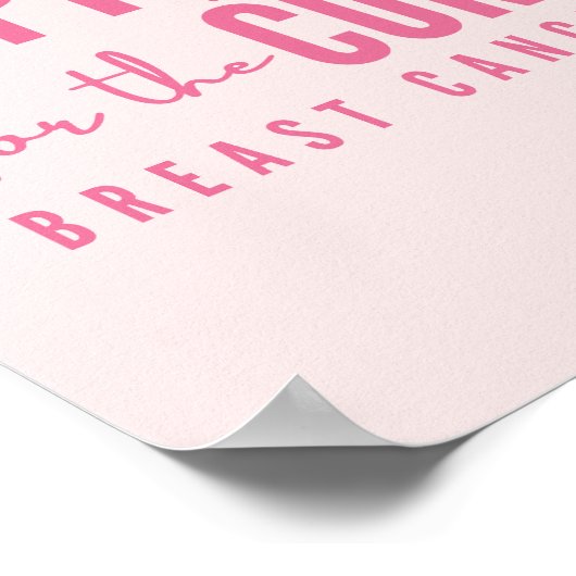 borstkanker steun genezen roze Poster Prints (Hoek)