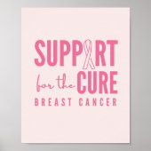 borstkanker steun genezen roze Poster Prints (Voorkant)