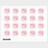 borstkanker steun genezen roze Stickers Labels (Vel)