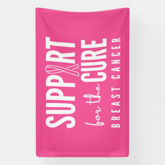borstkanker steun genezing Banner Sign roze (Verticaal)
