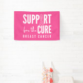 borstkanker steun genezing Banner Sign roze (Insitu)