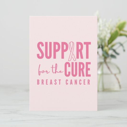 borstkanker steun genezing Uitnodiging Aankondigin (Staand voorkant)